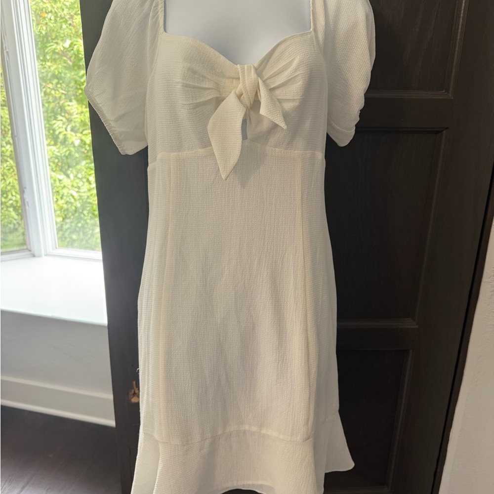 BCBGeneration Cream Textured Dress